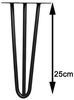 Tischbeine 4er-Set Hairpin 25 cm Haarnadelbeine Schwarz Möbelfüße Tischkufen Bild 5