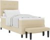 vidaXL Boxspringbett mit Kopfteil Creme 90 x 190 cm Stoff 3344035 Bild 2