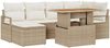 vidaXL Garten-Sofa-Set mit Speicher 7 pcs Beige Poly Rattan 3358472 Bild 2