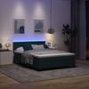vidaXL LED Boxspringbett mit Kopfteil Dunkelgrün 140 x 190 cm Samt 3342719 Bild 4