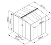 Vente-unique - LINUS Gartenhaus Metall Grau - B 169 cm x H 163 cm x L 191 cm Bild 5
