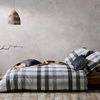 Fleuresse Lech Edelflanell Bettwäsche 200x200 Karo silber grau schwarz 603742-37 Bild 3