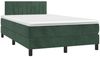 vidaXL Boxspringbett mit Matratze & LED Dunkelgrün 120x190 cm Samt 3270168 Bild 3