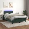 vidaXL Boxspringbett mit Matratze & LED Dunkelgrün 120x190 cm Samt 3270168 Bild 5