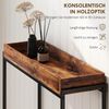 HOMCOM Konsolentisch mit Geländer (Beistelltisch, 1-St, Flurtisch), für Kleinen Raum, Eingang, Flur, Wohnzimmer Rustikal Braun Bild 4