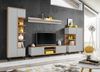 TV-Tisch Berlin ohne Beleuchtung in Riviera und Perla Gray 160 cm Breit Bild 3