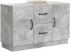 vidaXL Sideboard Betongrau 89 x 34,5 x 57 cm Holzwerkstoff 895348 Bild 2