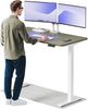 Desktronic HomeOne Elektrisch höhenverstellbarer Schreibtisch 140x70cm Weiß/Grün mit Memory-Funktion, Anti-Kollisions Technologie, USB-A und USB-C-Ladeanschlüssen Bild 1