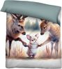 biberna Feinbiber Bettwäsche 0346609 WALDTIERE, natur, 1x 155x200 cm + 1x 80x80 cm Bild 2