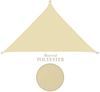 anndora Sonnensegel 4x4x5,65 m rechtwinkliges Dreieck 100% Polyester - beige, wasserdichter Stoff Bild 2