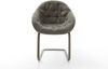 Freischwinger Gaio-Flex Bouclé Soft Schlamm Freischwinger flach Effektfinish Titan Bild 2