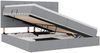 vidaXL LED-Speicherbett mit Matratze Hellgrau 200 x 200 cm Stoff 3372438 Bild 2