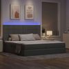 vidaXL LED-Speicherbett mit Matratze Hellgrau 200 x 200 cm Stoff 3372438 Bild 5