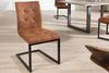 riess-ambiente Freischwinger OXFORD vintage braun / schwarz, Esszimmer · Microfaser · Metall · mit Armlehne · Industrial Design Bild 5