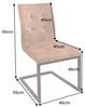 riess-ambiente Freischwinger OXFORD vintage braun / schwarz, Esszimmer · Microfaser · Metall · mit Armlehne · Industrial Design Bild 2