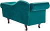Linksseitige Chaiselongue LATTES II Samtstoff Smaragdgrün mit Kissen Bild 5