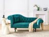 Linksseitige Chaiselongue LATTES II Samtstoff Smaragdgrün mit Kissen Bild 3
