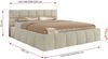 Doppelbett mit Gasdruckfeder, Polsterbett NIRA CLASSIC Holzlattenrost Bett mit Stauraum, gepolstertes Kopfteil Bettkasten Multipocket Matratze - 160 x 200 cm - Creme Strukture - ELORI LUX Bild 4