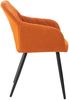 CLP 4er Set Esszimmerstuhl Shila Gesteppt,orange Stoff Bild 4
