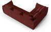 Micadoni Ecksofa Bloom 4-Sitzer Links Strukturierter Stoff Rot Bild 3