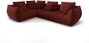 Micadoni Ecksofa Bloom 4-Sitzer Links Strukturierter Stoff Rot Bild 2