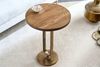 Eleganter Mangoholz Beistelltisch GRACE 45x60 cm natural Aluminium Metallbeine Bild 2