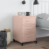 vidaXL Nachttisch Rosa 36x39x59 cm Stahl 846729 Bild 3