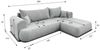 Ecksofa Schlafsofa ANIKE Stoff Now or Never Dunkelblau Ottomane Rechts Bild 5