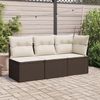 vidaXL Gartensofa mit Kissen 3-Sitzer Braun Poly Rattan 366218 Bild 3