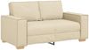 vidaXL 2-tlg. Sofagarnitur mit Kissen Creme Stoff 3324698 Bild 4