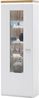 Vitrine Celine / Cali, Holzwerkstoff, Weiß, Holzfarben, 70 x 197 x 38 cm Bild 3