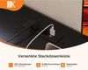Eckschreibtisch Schwarz L Form mit Schubladen, Steckdosen, USB, Stauraum Bild 5