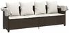 vidaXL Sonnenliege mit Dach und Kissen Braun Poly Rattan 368354 Bild 4