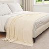 vidaXL Überwurfdecke Creme 210 x 140 cm Fleece 42017125 Bild 3