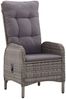 vidaXL 3-tlg. Garten-Bistro-Set Poly Rattan Grau 3058543 Bild 3