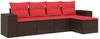 vidaXL 5-teiliges Gartensofa-Set mit Kissen, braun, Polyrattan 3222493 Bild 2