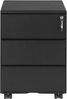 Woltu Rollcontainer, Metall Mobiler Aktenschrank Büroschrank mit 3 Schubladen Bild 4