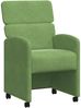 vidaXL Esszimmerstühle mit Rollen 2 pcs Hellgrün 58 x 65 x 98 cm Samt 42017878 Bild 2