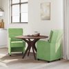 vidaXL Esszimmerstühle mit Rollen 2 pcs Hellgrün 58 x 65 x 98 cm Samt 42017878 Bild 3