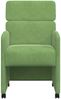 vidaXL Esszimmerstühle mit Rollen 2 pcs Hellgrün 58 x 65 x 98 cm Samt 42017878 Bild 4