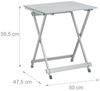 Relaxdays Klapptisch, Aluminium Silber, 49,5 x 47,5 x 61 cm Bild 4