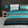 Buymax Bettwäsche, Renforcé, 2 teilig, Bettbezug-Set 155x220 cm 100% Baumwolle mit Reißverschluss, Streifen Bild 4