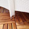 Rattan Loungeliege verstellbar Sonnenliege Polyrattan Lounge Gartenliege Weiß Bild 4