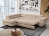 Ecksofa mit Bettfunktion, Modern Sofa, L-form, Einstellbare Kopfstützen, Bettkasten - PETER - Beige Plüsch - links Bild 5