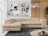 Ecksofa mit Bettfunktion, Modern Sofa, L-form, Einstellbare Kopfstützen, Bettkasten - PETER - Beige Plüsch - links Bild 4