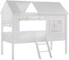 Baumhausbett Charlotte Deluxe Weiß mit Vorhang Bild 3