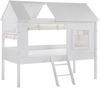 Baumhausbett Charlotte Deluxe Weiß mit Vorhang Bild 4