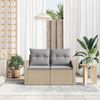 vidaXL Garten-Sofa mit Kissen 123 x 62 x 69 cm Poly-Rattan 42006785 Bild 2