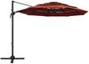 vidaXL Sonnenschirm mit Aluminium-Mast 4-lagig Terrakottarot 3x3 m 313833 Bild 2