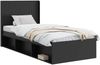 vidaXL Bettgestell mit Stauraum und Kopfteil Schwarz 75 x 190 cm 3413910 Bild 2